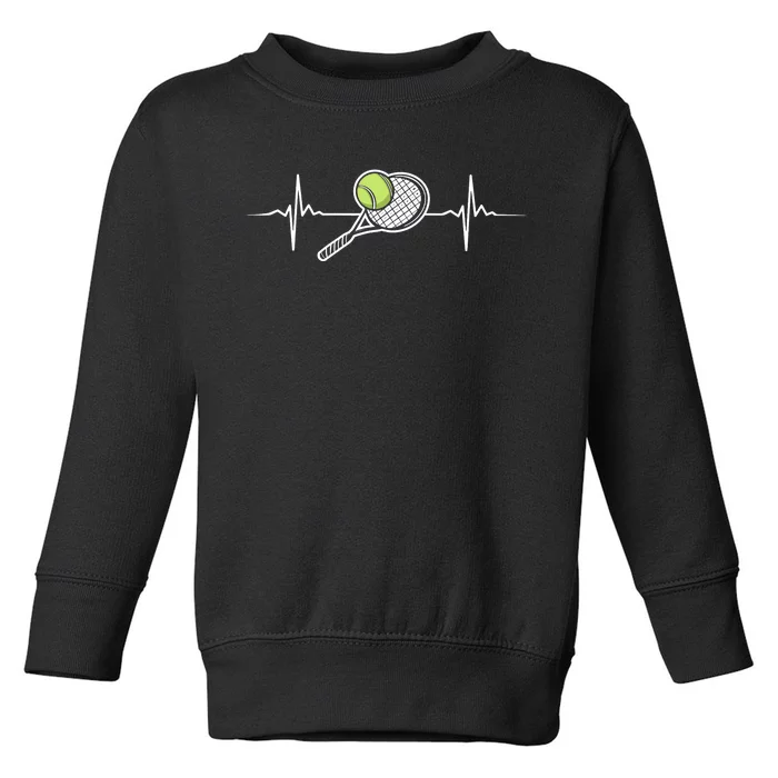 Cool Tennis Art For Racket Sport Tennis Player Toddler Sweatshirt