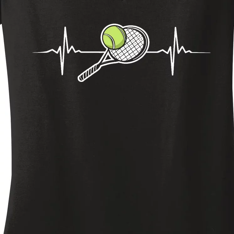 Cool Tennis Art For Racket Sport Tennis Player Women's V-Neck T-Shirt