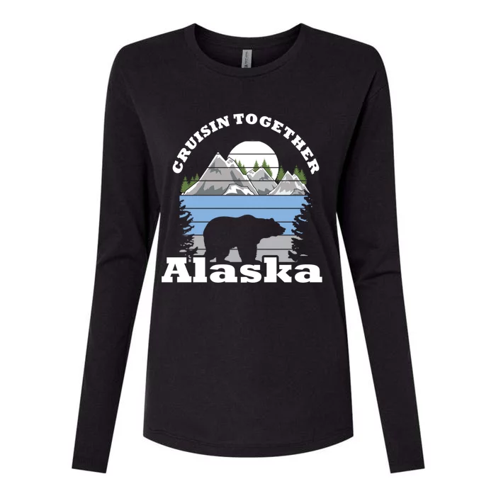 Cruisin Together Alaska Cruise Ship Family Vacation Cute Gift Womens Cotton Relaxed Long Sleeve T-Shirt