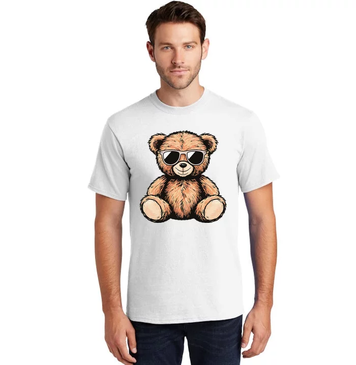 Cool Teddy Bear Casual Cute Funny Graphic Tall T-Shirt