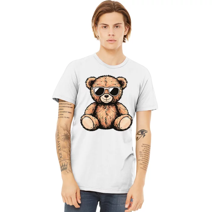 Cool Teddy Bear Casual Cute Funny Graphic Premium T-Shirt