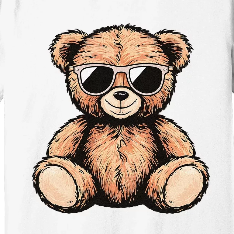 Cool Teddy Bear Casual Cute Funny Graphic Premium T-Shirt