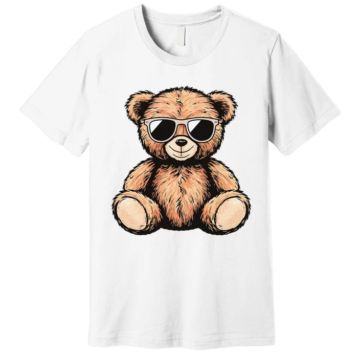 Cool Teddy Bear Casual Cute Funny Graphic Premium T-Shirt