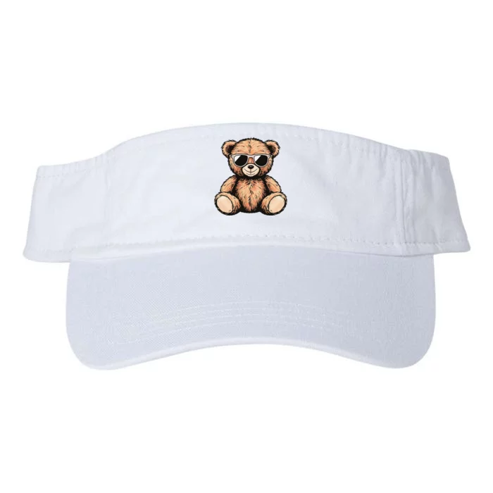 Cool Teddy Bear Casual Cute Funny Graphic Valucap Bio-Washed Visor