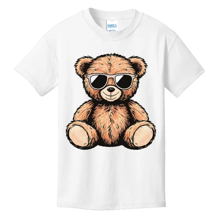 Cool Teddy Bear Casual Cute Funny Graphic Kids T-Shirt