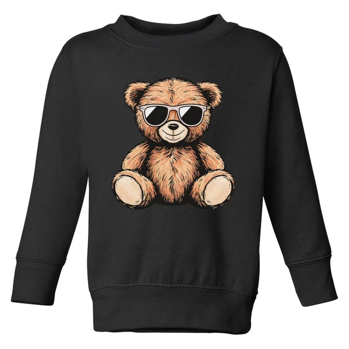 Cool Teddy Bear Women Casual Cute Funny Graphic Toddler Sweatshirt