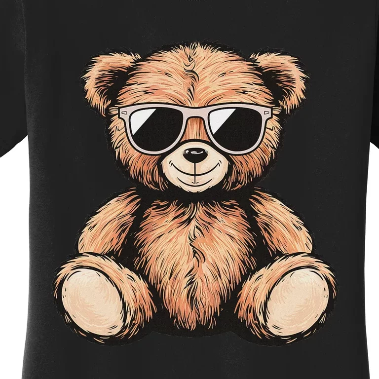 Cool Teddy Bear Women Casual Cute Funny Graphic Women's T-Shirt