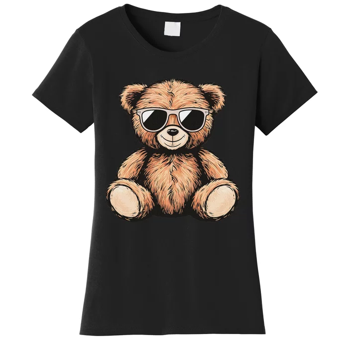 Cool Teddy Bear Women Casual Cute Funny Graphic Women's T-Shirt