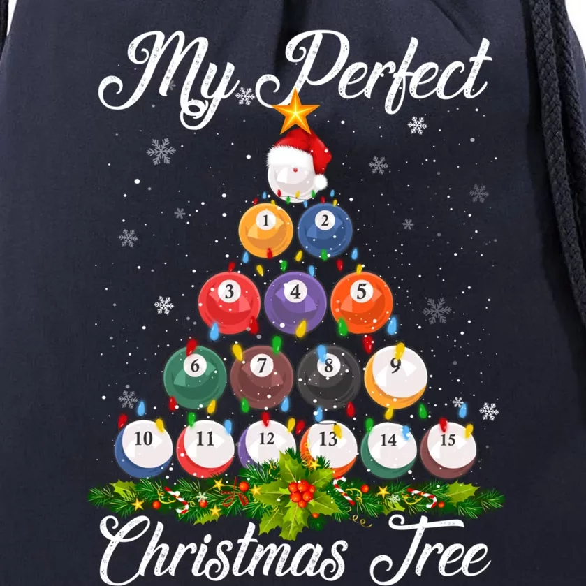 Christmas Tree Billiards Ugly Xmas Sweater Great Gift Drawstring Bag