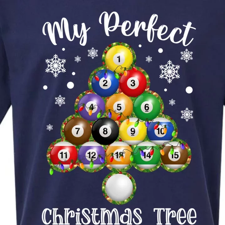 Christmas Tree Billiards Ugly Xmas Sweater Great Gift Sueded Cloud Jersey T-Shirt