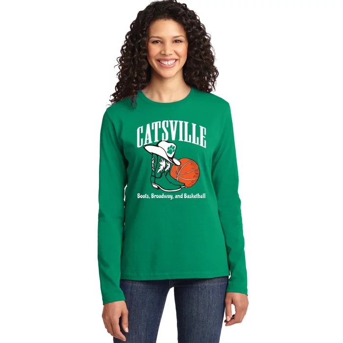 Catsville The Boots On Broadway Ladies Long Sleeve Shirt