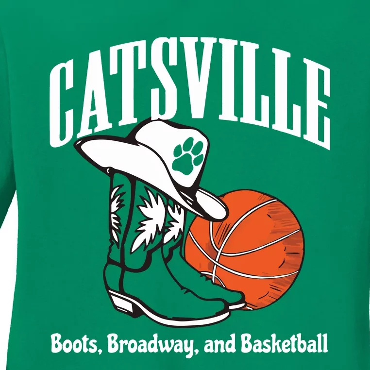 Catsville The Boots On Broadway Ladies Long Sleeve Shirt