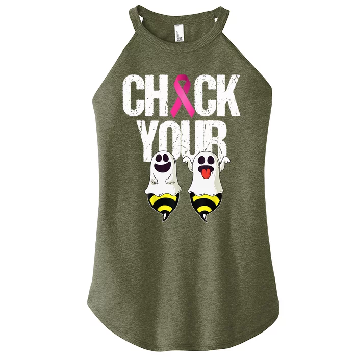 Check The Boobees Boo Bees Breast Cancer Halloween Cute Gift Women’s Perfect Tri Rocker Tank