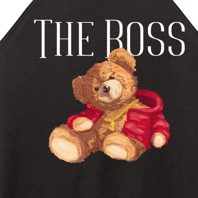 Cool Teddy Bear Dollar Sign Teddy Lover The Boss Bossy Women’s Perfect Tri Rocker Tank