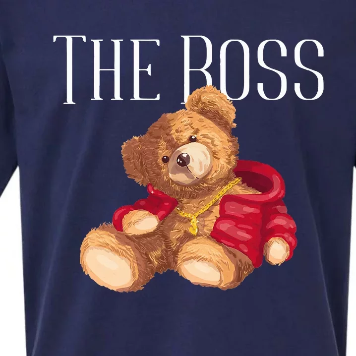 Cool Teddy Bear Dollar Sign Teddy Lover The Boss Bossy Sueded Cloud Jersey T-Shirt