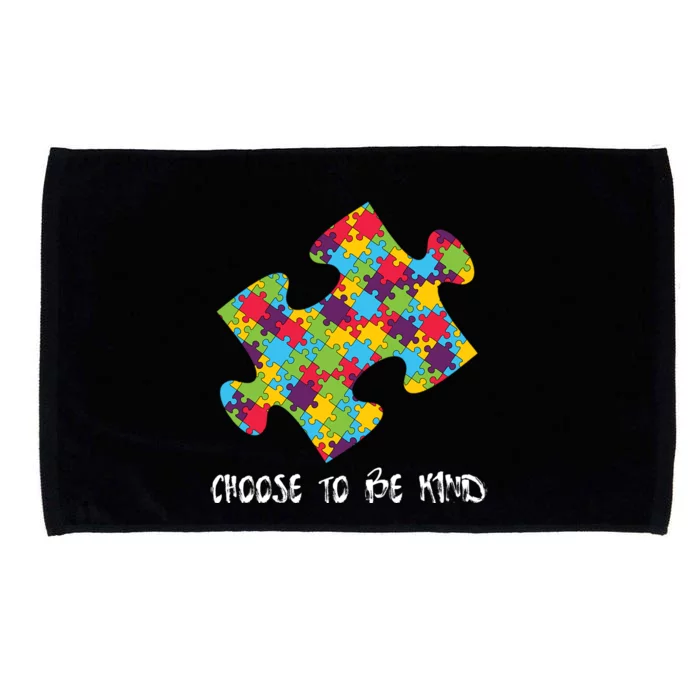 Choose To Be Kind Autism Puzzle Piece Gift Microfiber Hand Towel