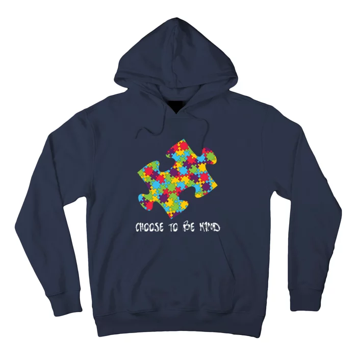 Choose To Be Kind Autism Puzzle Piece Gift Hoodie