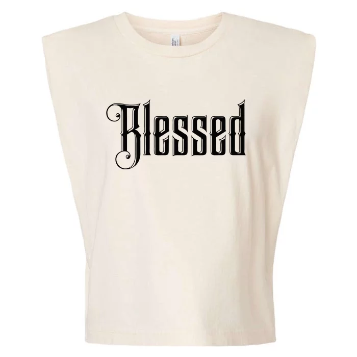 Christian T Blessed Black Bible Verses Garment-Dyed Women's Muscle Tee