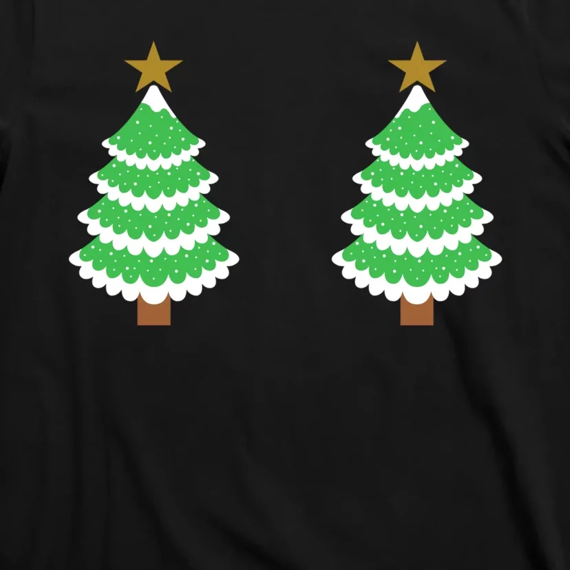 Christmas Tree Boobs Xmas Snow Funny Tree Boobs Gifts T-Shirt