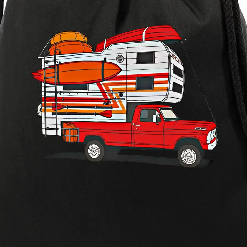 Camping Truck Boats Watercraft Kayaks And Paddleboards Cool Gift Drawstring Bag