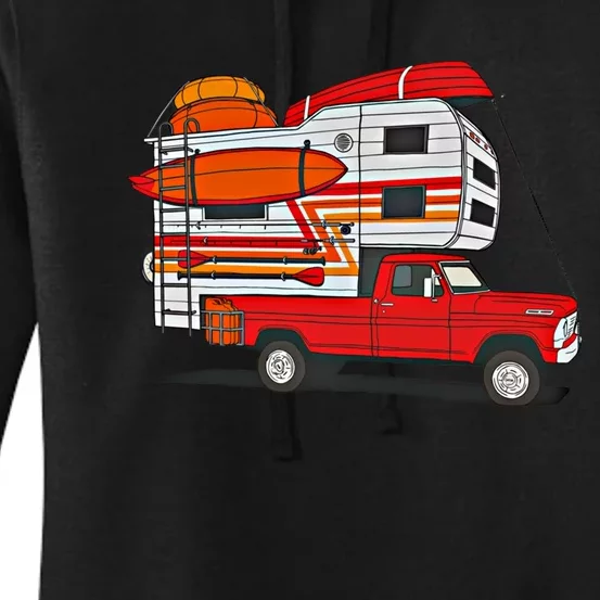 Camping Truck Boats Watercraft Kayaks And Paddleboards Cool Gift Women's Pullover Hoodie