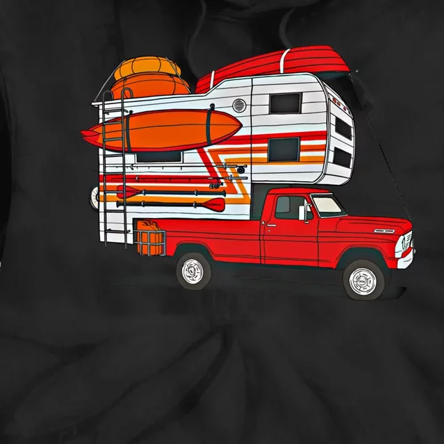 Camping Truck Boats Watercraft Kayaks And Paddleboards Cool Gift Tie Dye Hoodie