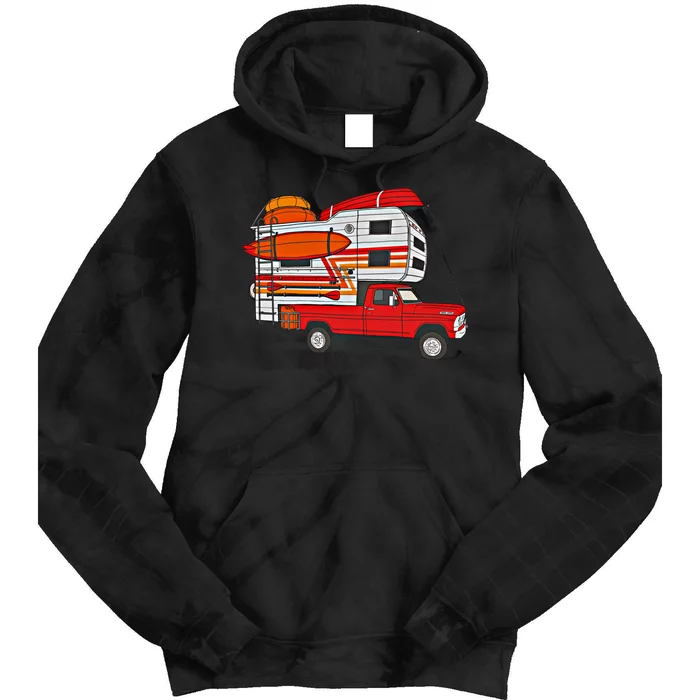 Camping Truck Boats Watercraft Kayaks And Paddleboards Cool Gift Tie Dye Hoodie