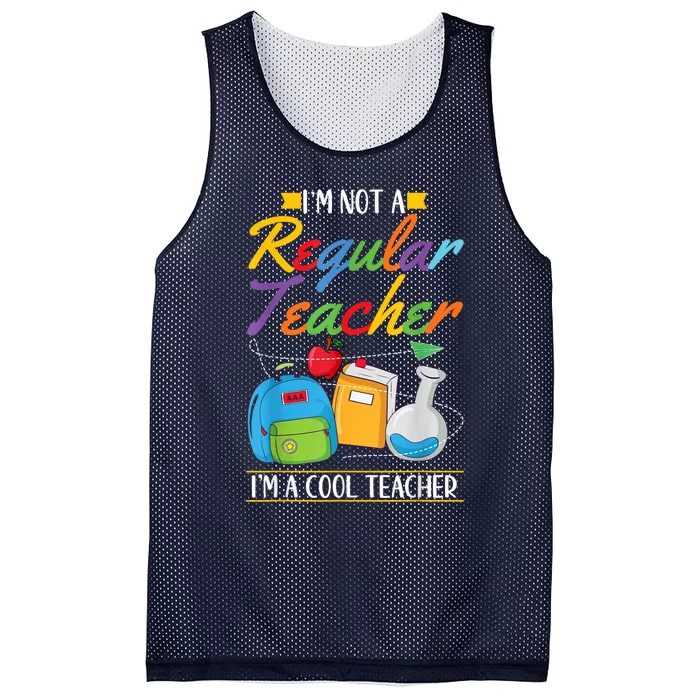 Cool Teacher Back To School 1st Day Educator Teaching Mesh Reversible Basketball Jersey Tank