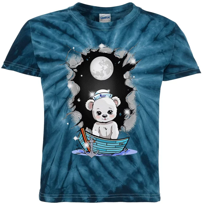 Cute Teddy Bear Teddy Bear Sailor Mystical Maritime Child Kids Tie-Dye T-Shirt