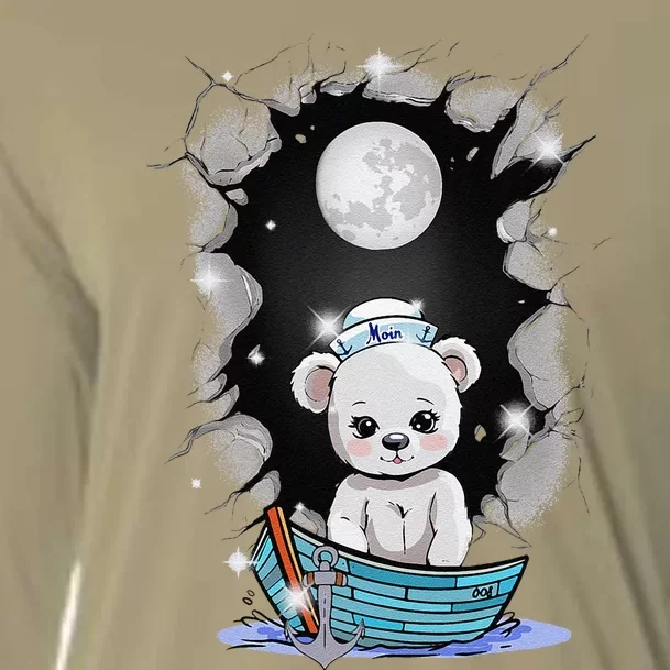 Cute Teddy Bear Teddy Bear Sailor Mystical Maritime Child Cooling Performance Long Sleeve Crew