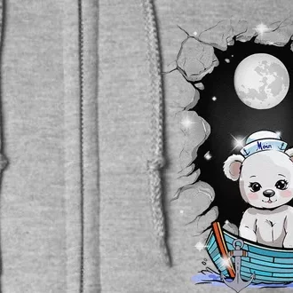 Cute Teddy Bear Teddy Bear Sailor Mystical Maritime Child Full Zip Hoodie