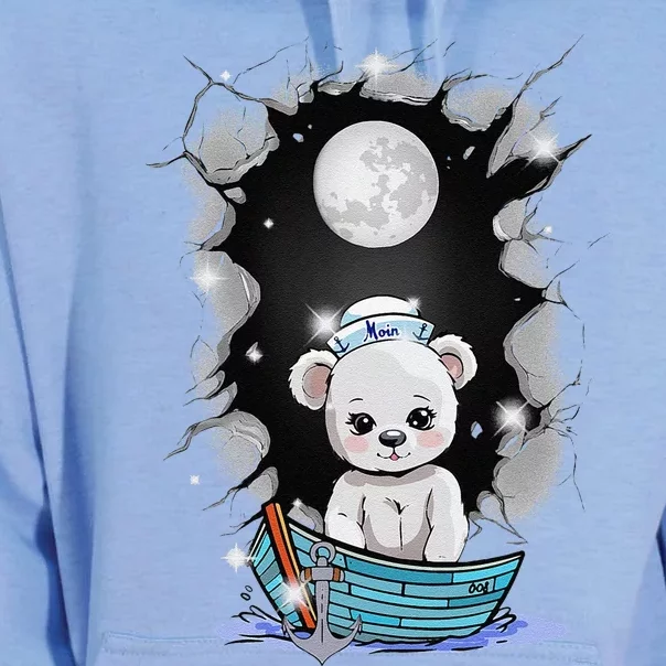 Cute Teddy Bear Teddy Bear Sailor Mystical Maritime Child Unisex Surf Hoodie