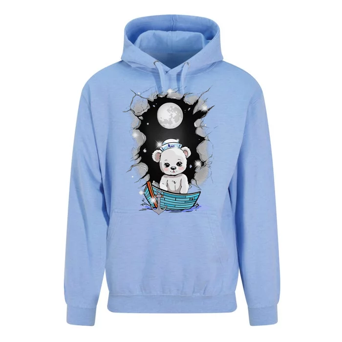 Cute Teddy Bear Teddy Bear Sailor Mystical Maritime Child Unisex Surf Hoodie