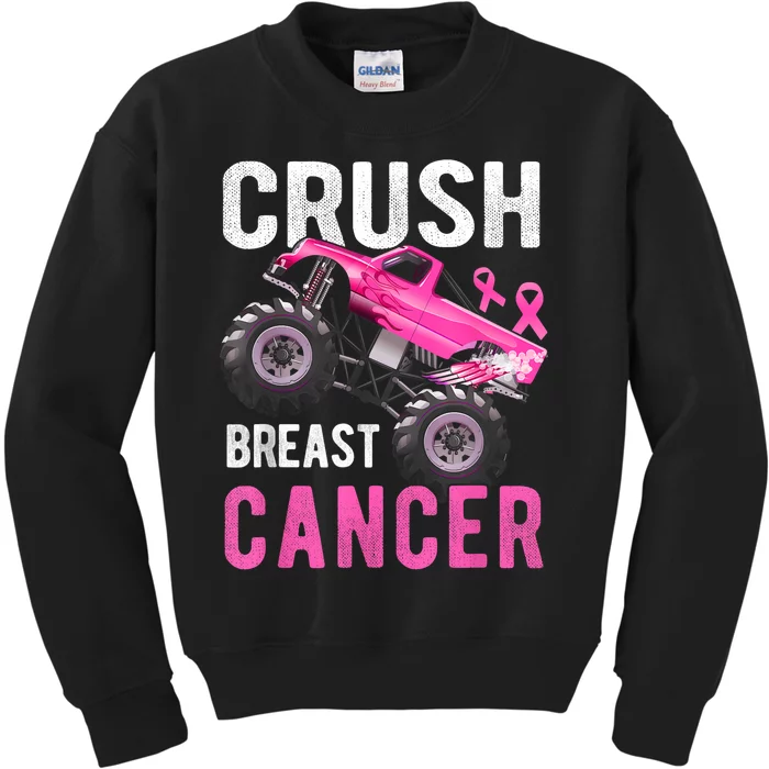 Crush Truck Breast Cancer Kids Sweatshirt