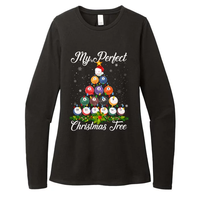 Christmas Tree Billiards Ugly Xmas Sweater Great Gift Womens CVC Long Sleeve Shirt