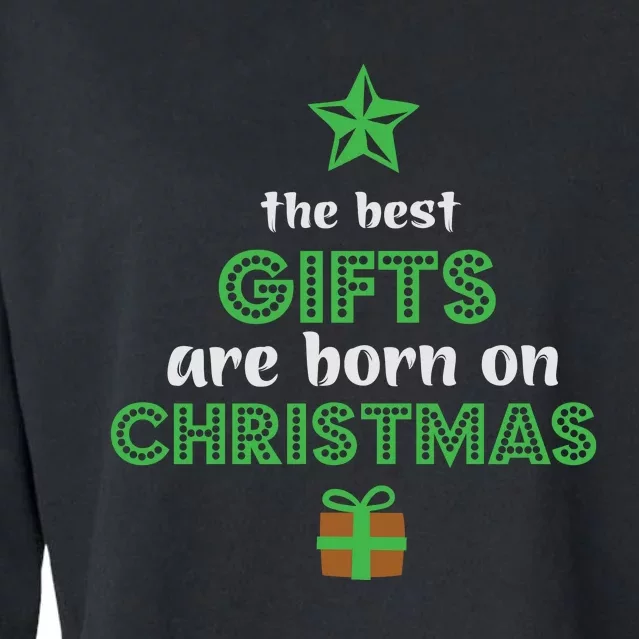 Christmas The Best Gifts Are Bron On Xmas Cropped Pullover Crew