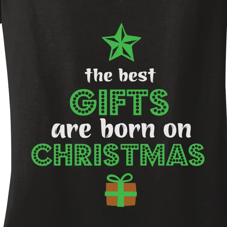 Christmas The Best Gifts Are Bron On Xmas Women's V-Neck T-Shirt