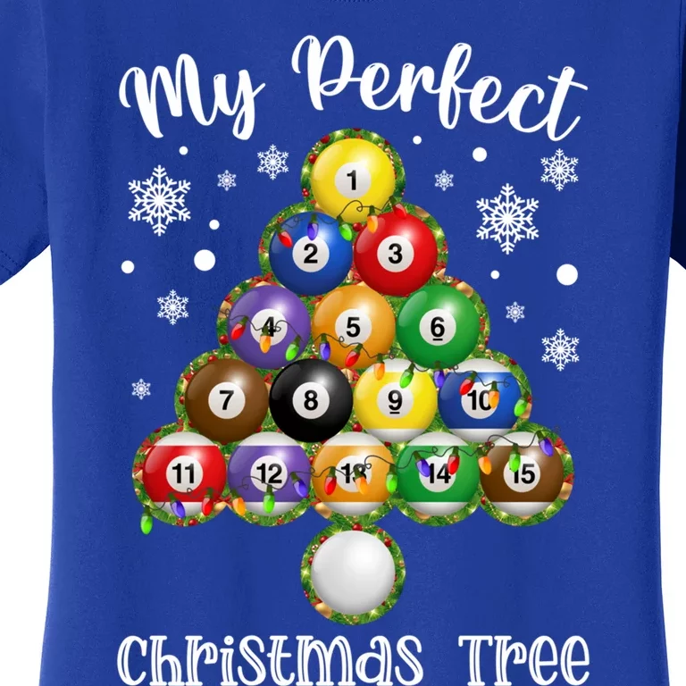 Christmas Tree Billiards Ugly Xmas Sweater Gift Women's T-Shirt