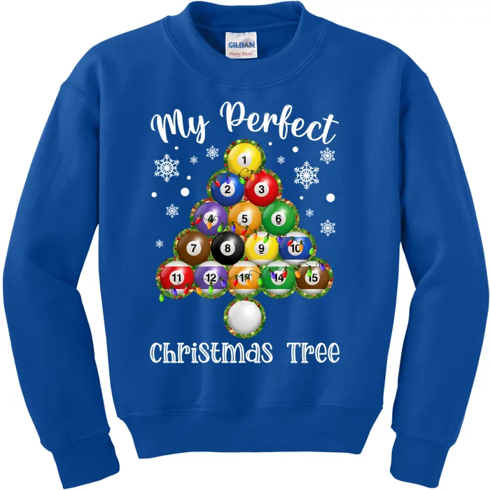 Christmas Tree Billiards Ugly Xmas Sweater Gift Kids Sweatshirt