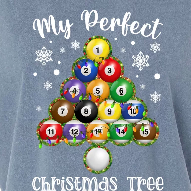 Christmas Tree Billiards Ugly Xmas Sweater Gift Garment-Dyed Women's Muscle Tee