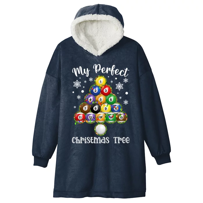 Christmas Tree Billiards Ugly Xmas Sweater Gift Hooded Wearable Blanket