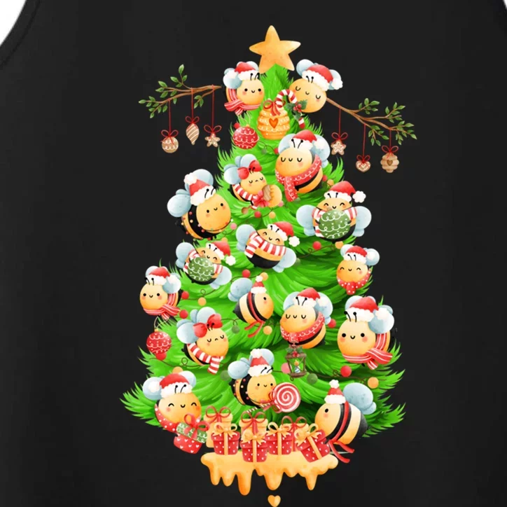 Christmas Tree Bees Jingle All The Way! Bees Gift Performance Tank