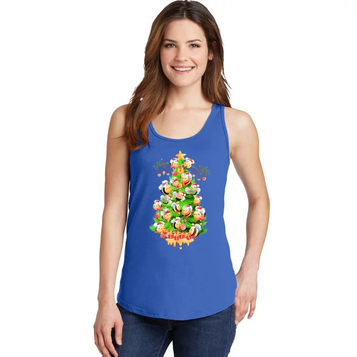 Christmas Tree Bees Jingle All The Way! Bees Gift Ladies Essential Tank