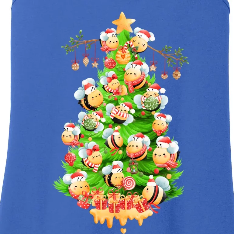 Christmas Tree Bees Jingle All The Way! Bees Gift Ladies Essential Tank