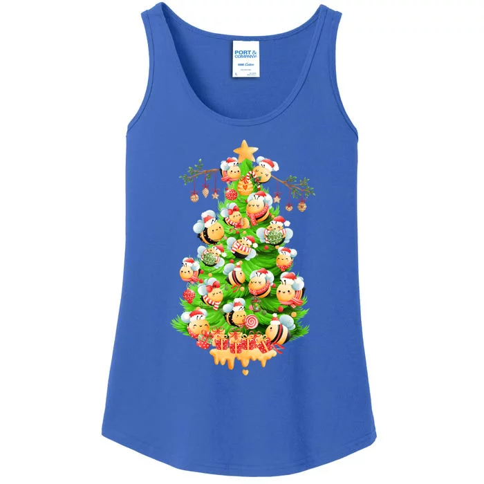 Christmas Tree Bees Jingle All The Way! Bees Gift Ladies Essential Tank