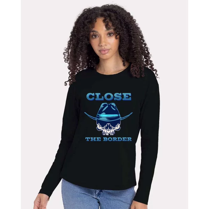 Close The Border Conservative Republican Womens Cotton Relaxed Long Sleeve T-Shirt