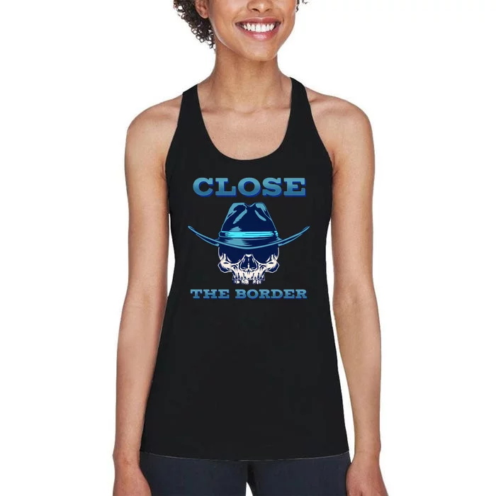 Close The Border Conservative Republican Women's Racerback Tank