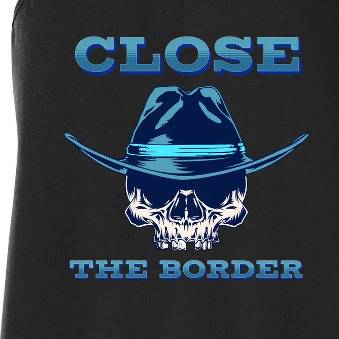 Close The Border Conservative Republican Women's Racerback Tank