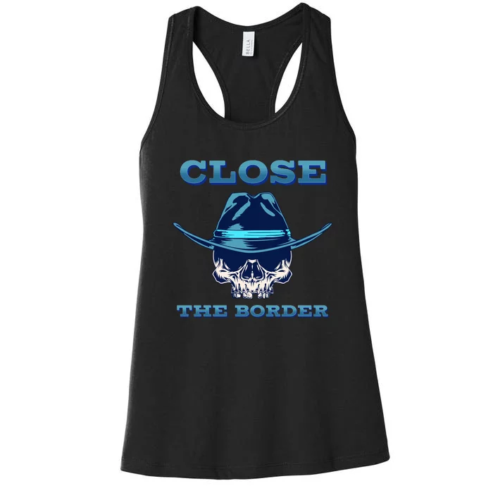 Close The Border Conservative Republican Women's Racerback Tank