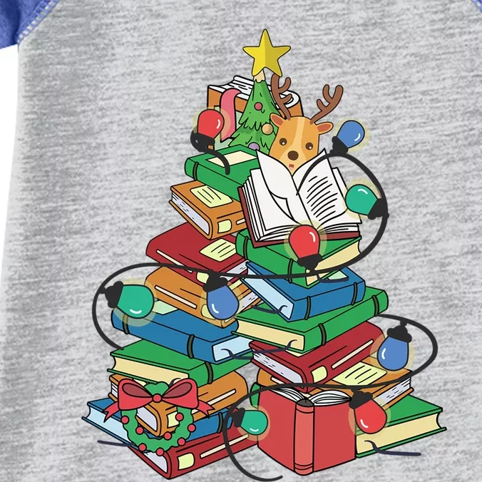 Christmas Tree Books Merry Bookmas Pajama Reading Book Lover Gift Infant Baby Jersey Bodysuit